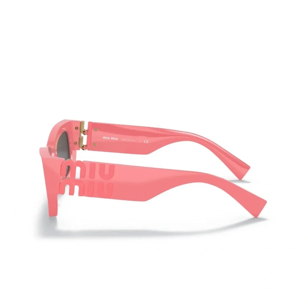 Miu Miu Eyewear Rectangle Frame Sunglasses Pink - Picture 3 of 12